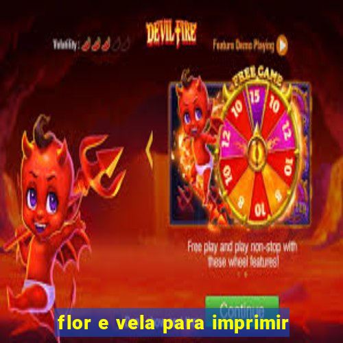 flor e vela para imprimir