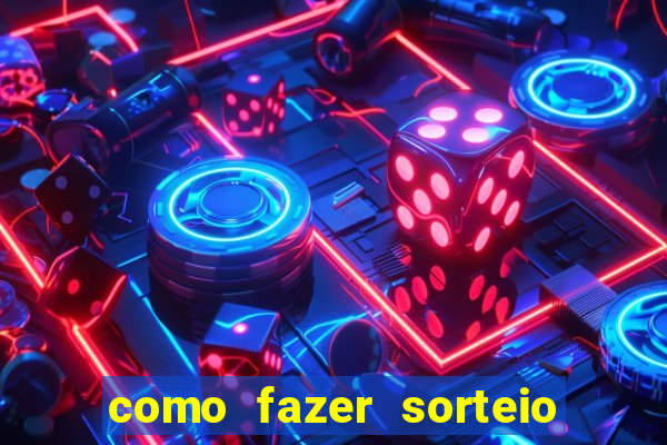 como fazer sorteio de cores online